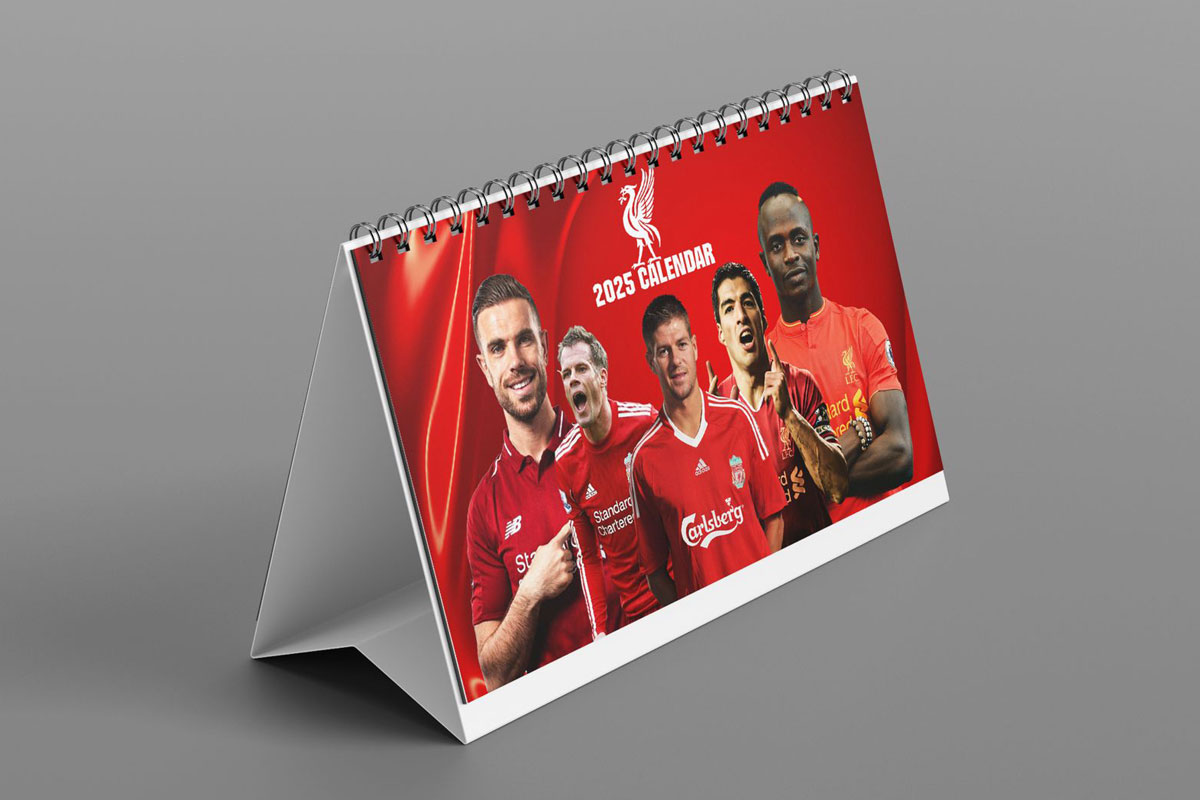YNWA 2025: Liverpool FC Legends Table Calendar